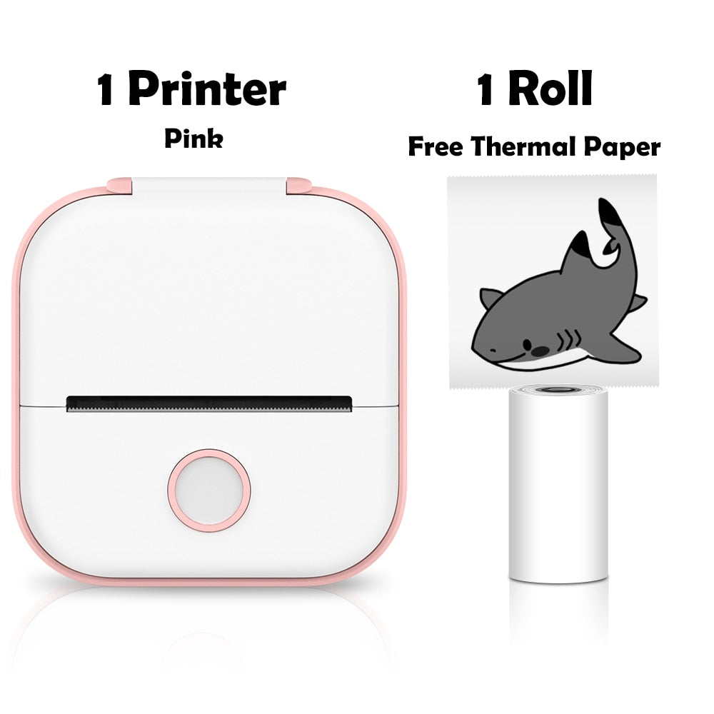 Impressora Térmica Portátil Mini Sem Fio Phomemo T02 - Utilização de Etiquetas Autocolantes para DIY e Jornais - Impressora de Bolso - impresora portátil