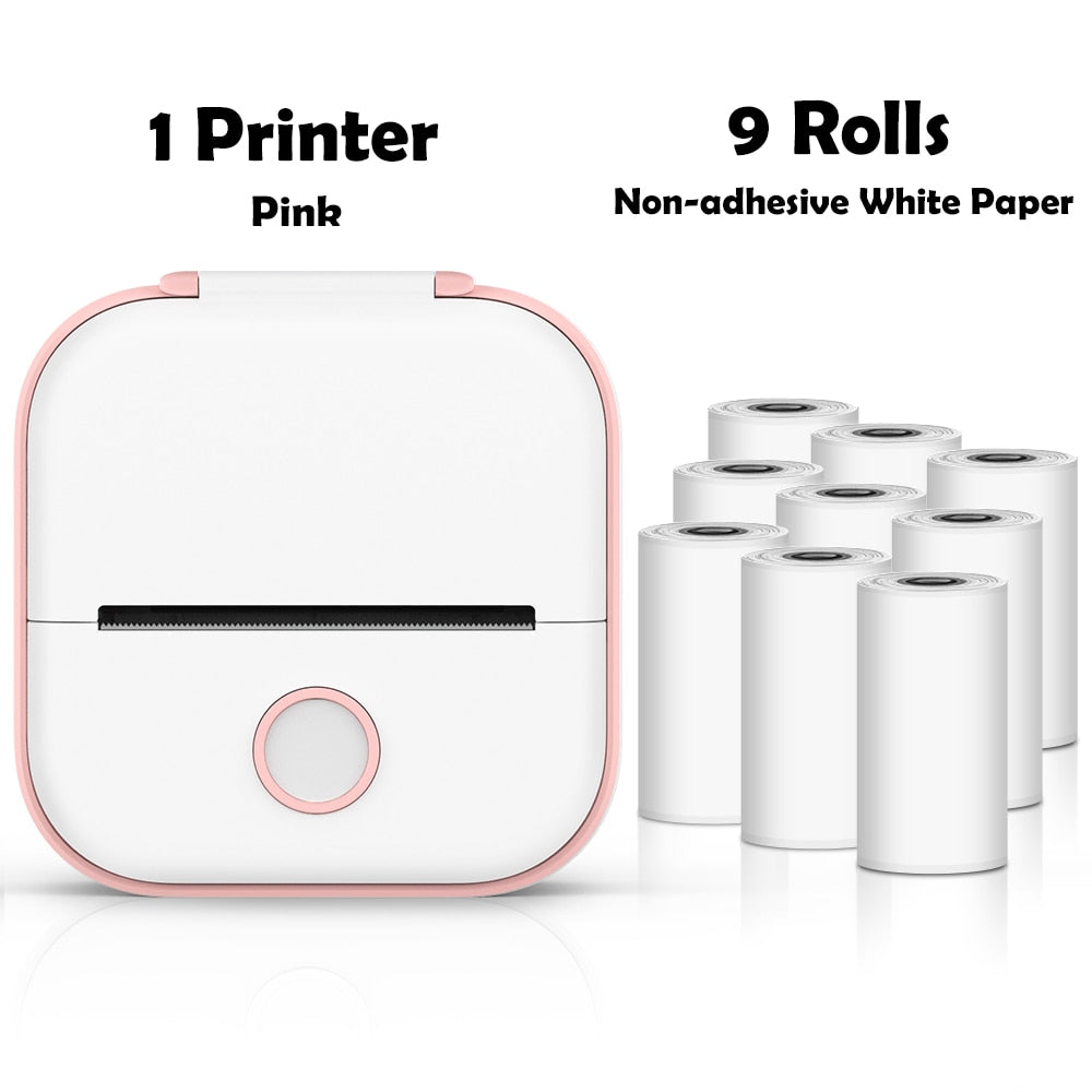 Impressora Térmica Portátil Mini Sem Fio Phomemo T02 - Utilização de Etiquetas Autocolantes para DIY e Jornais - Impressora de Bolso - impresora portátil