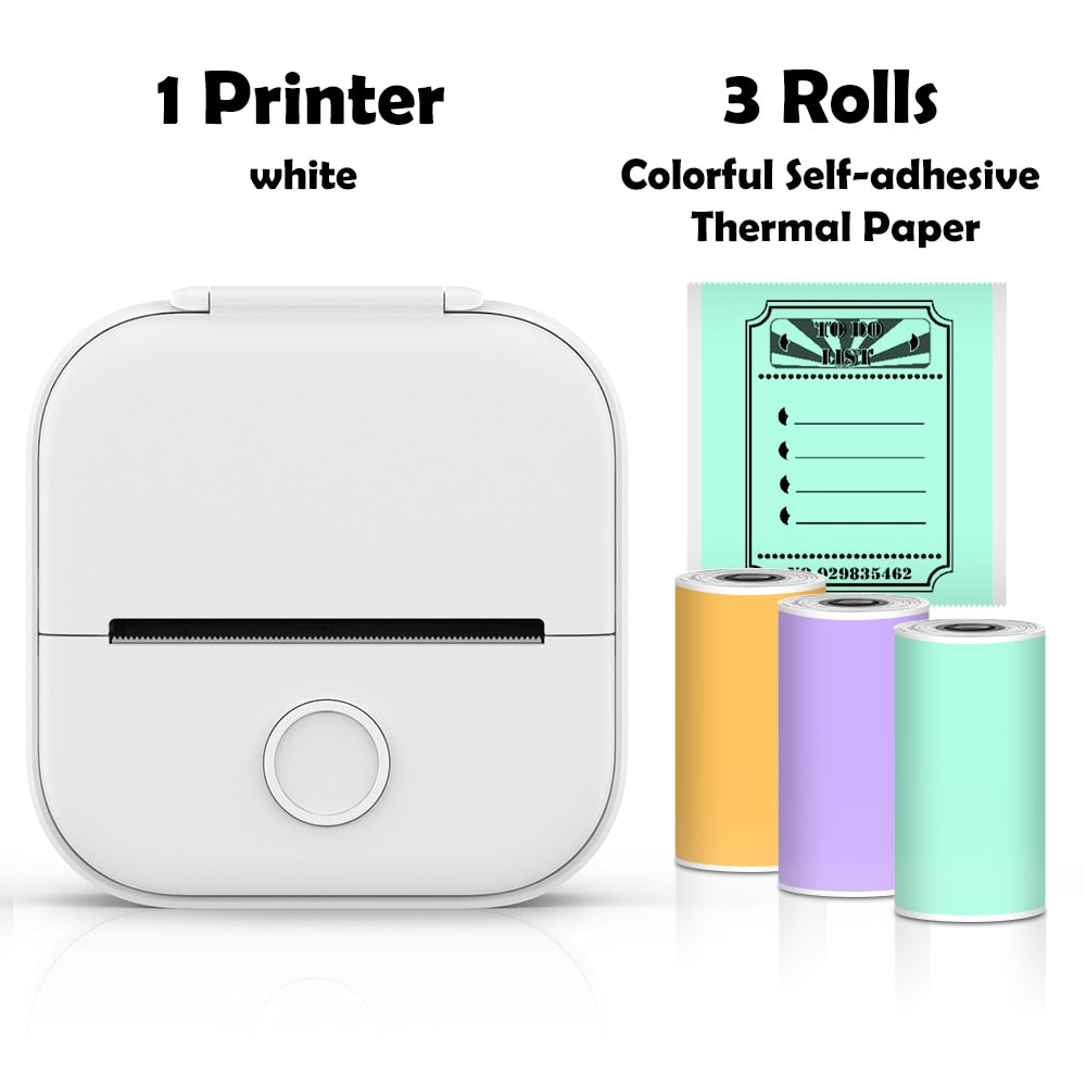Impressora Térmica Portátil Mini Sem Fio Phomemo T02 - Utilização de Etiquetas Autocolantes para DIY e Jornais - Impressora de Bolso - impresora portátil