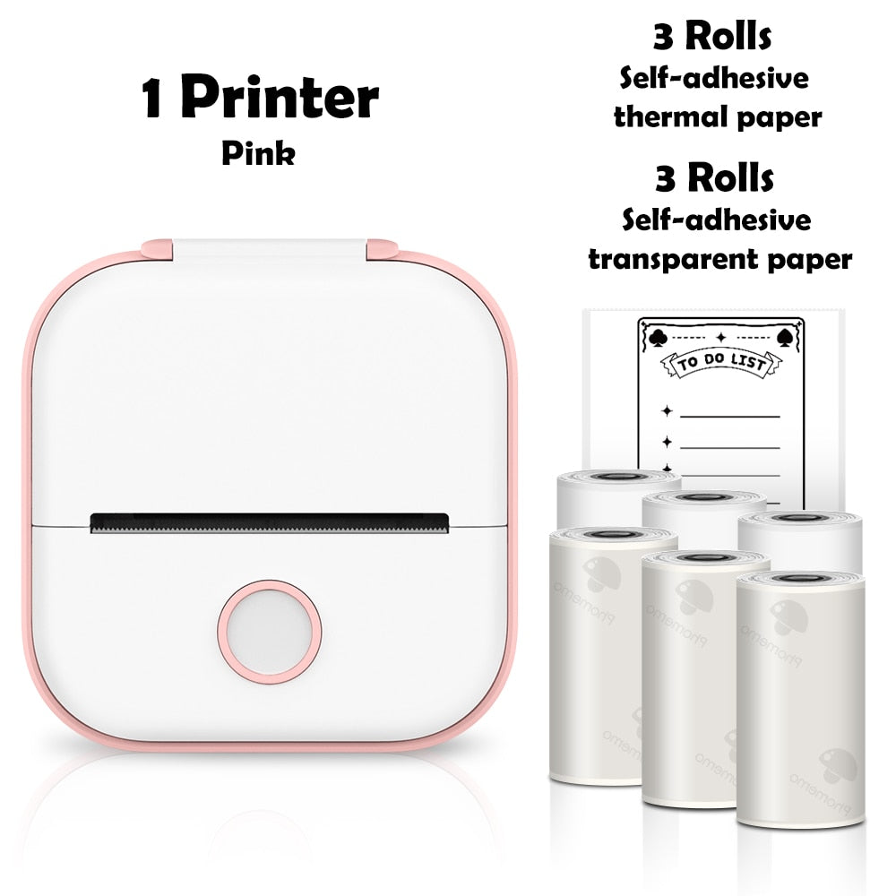 Impressora Térmica Portátil Mini Sem Fio Phomemo T02 - Utilização de Etiquetas Autocolantes para DIY e Jornais - Impressora de Bolso - impresora portátil