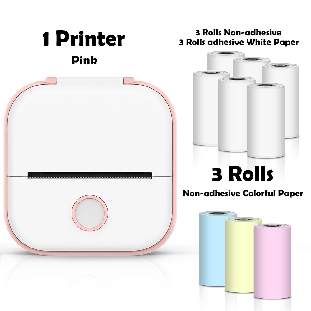 Impressora Térmica Portátil Mini Sem Fio Phomemo T02 - Utilização de Etiquetas Autocolantes para DIY e Jornais - Impressora de Bolso - impresora portátil