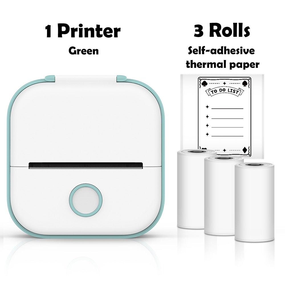 Impressora Térmica Portátil Mini Sem Fio Phomemo T02 - Utilização de Etiquetas Autocolantes para DIY e Jornais - Impressora de Bolso - impresora portátil