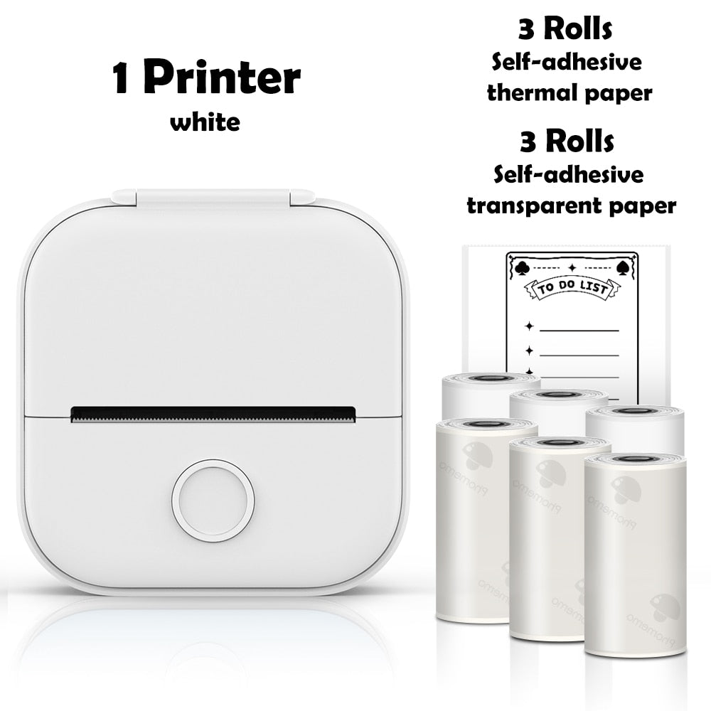 Impressora Térmica Portátil Mini Sem Fio Phomemo T02 - Utilização de Etiquetas Autocolantes para DIY e Jornais - Impressora de Bolso - impresora portátil