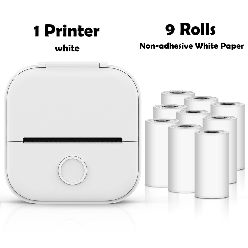 Impressora Térmica Portátil Mini Sem Fio Phomemo T02 - Utilização de Etiquetas Autocolantes para DIY e Jornais - Impressora de Bolso - impresora portátil