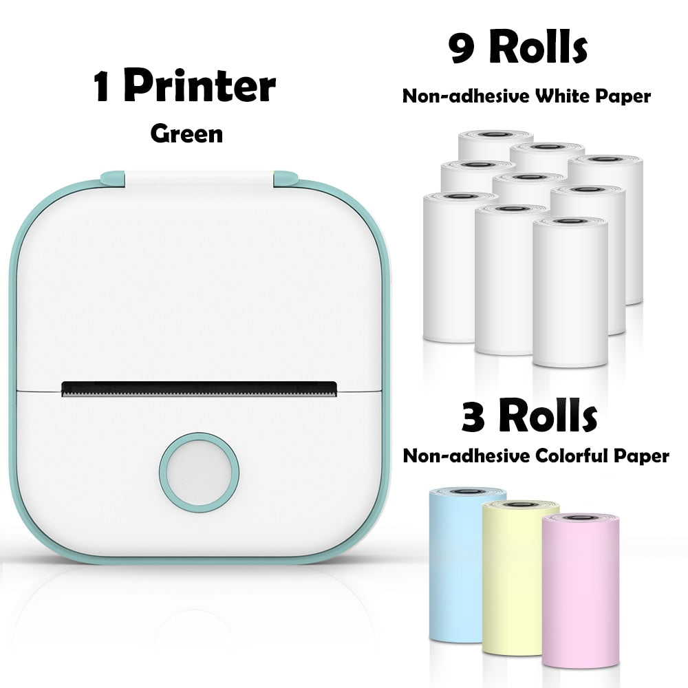 Impressora Térmica Portátil Mini Sem Fio Phomemo T02 - Utilização de Etiquetas Autocolantes para DIY e Jornais - Impressora de Bolso - impresora portátil