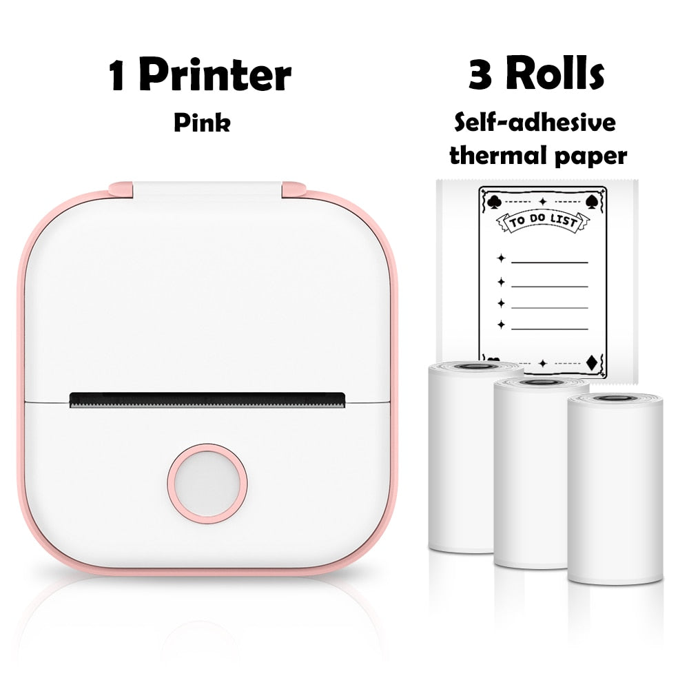 Impressora Térmica Portátil Mini Sem Fio Phomemo T02 - Utilização de Etiquetas Autocolantes para DIY e Jornais - Impressora de Bolso - impresora portátil
