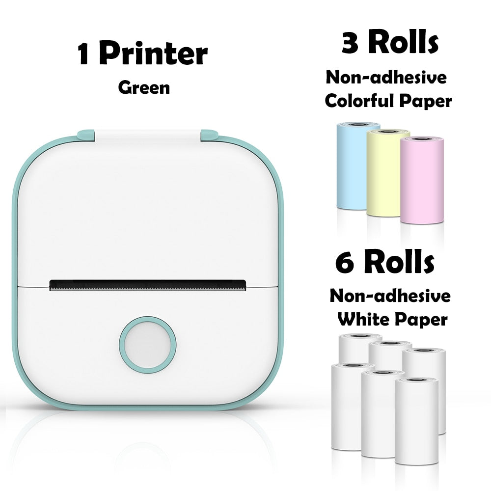 Impressora Térmica Portátil Mini Sem Fio Phomemo T02 - Utilização de Etiquetas Autocolantes para DIY e Jornais - Impressora de Bolso - impresora portátil