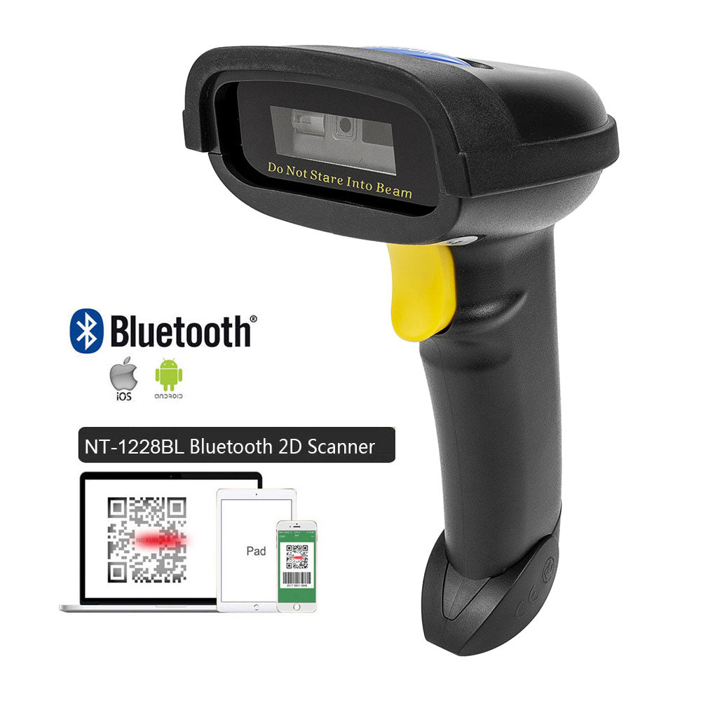 NETUM NT-1698W handheld leitor de código de barras wirelress e NT-1228BL bluetooth 1d/2d leitor de código de barras qr pdf417 para ios android ipad