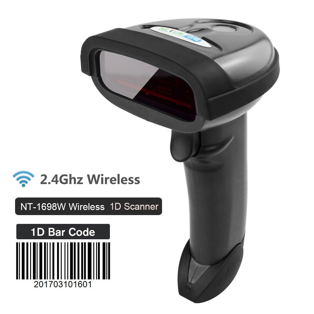 NETUM NT-1698W handheld leitor de código de barras wirelress e NT-1228BL bluetooth 1d/2d leitor de código de barras qr pdf417 para ios android ipad