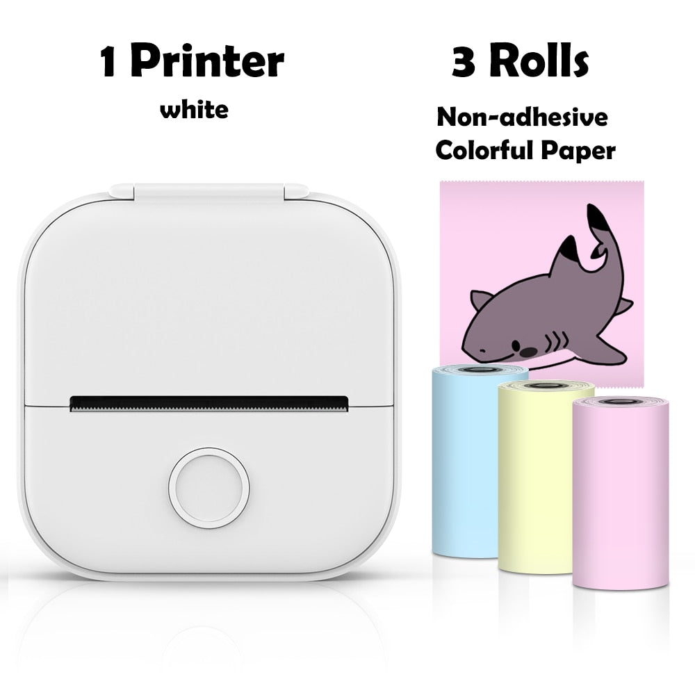 Impressora Térmica Portátil Mini Sem Fio Phomemo T02 - Utilização de Etiquetas Autocolantes para DIY e Jornais - Impressora de Bolso - impresora portátil
