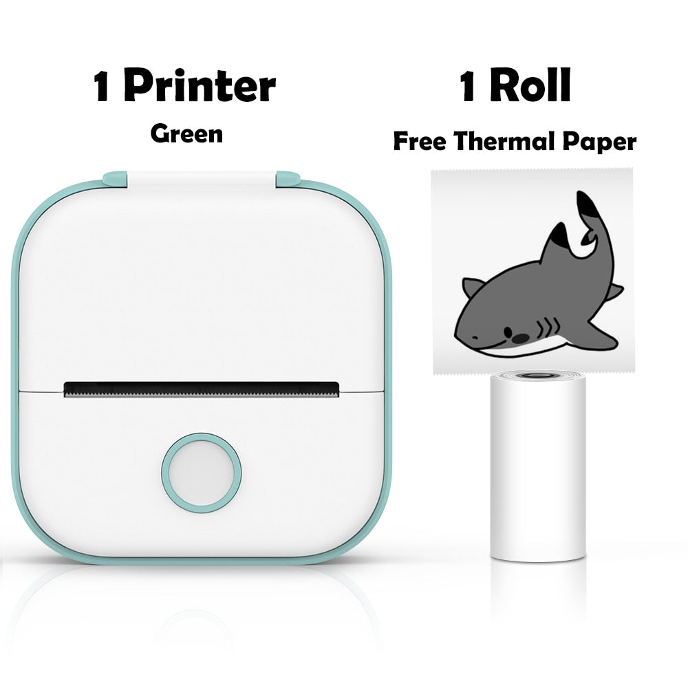 Impressora Térmica Portátil Mini Sem Fio Phomemo T02 - Utilização de Etiquetas Autocolantes para DIY e Jornais - Impressora de Bolso - impresora portátil