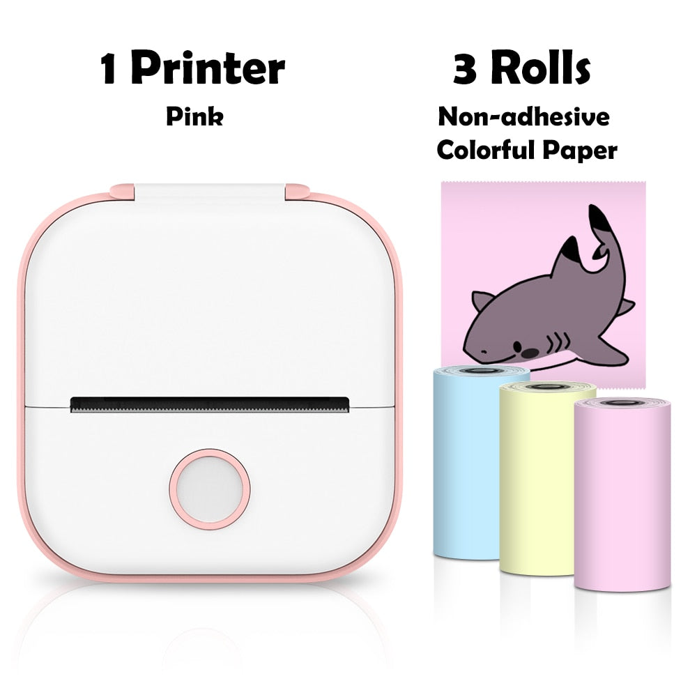 Impressora Térmica Portátil Mini Sem Fio Phomemo T02 - Utilização de Etiquetas Autocolantes para DIY e Jornais - Impressora de Bolso - impresora portátil